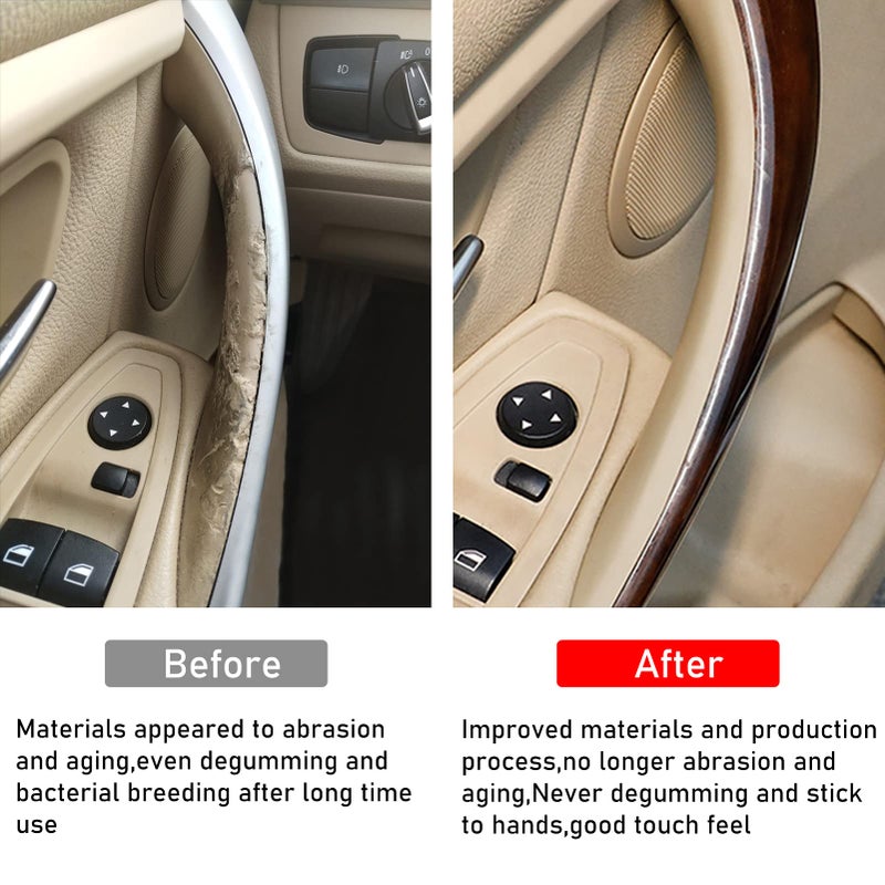 TTCR-II Compatible with BMW 3 Series F30 Door Handle Covers 4 Series, 2 Pcs Door Handle Wraps Fit BMW 325i 328i 330i 335i F30/F31 2012-2018 and BMW 428i Door Handle 435i F32/F36 2014-2017 (Beige) - Image 4